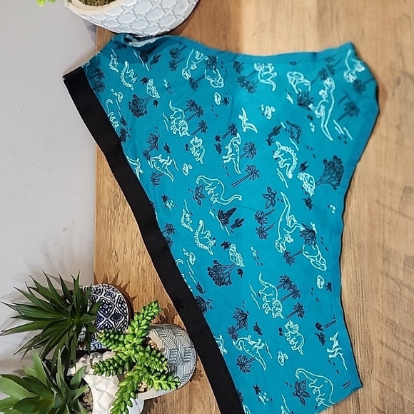 Torrid - Cotton Mid-Rise Cheeky Panty in Dino Doodle Fanfare Blue​​​​ - Picture 4 of 7